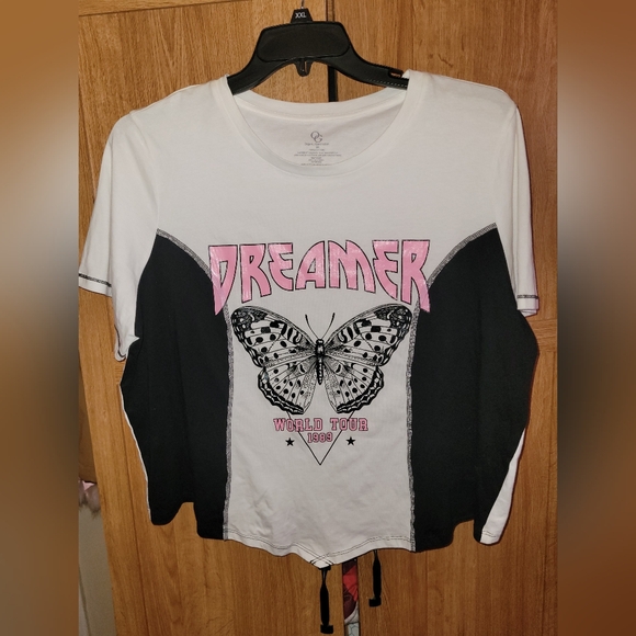 organic generation Tops - Organic generation dreamer cropped colorblock tee size 3xl NWOT